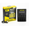 Chargeur de batteries 4 slots en USB, intelligent pour les batteries Li-ion, IMR, LiFePO4