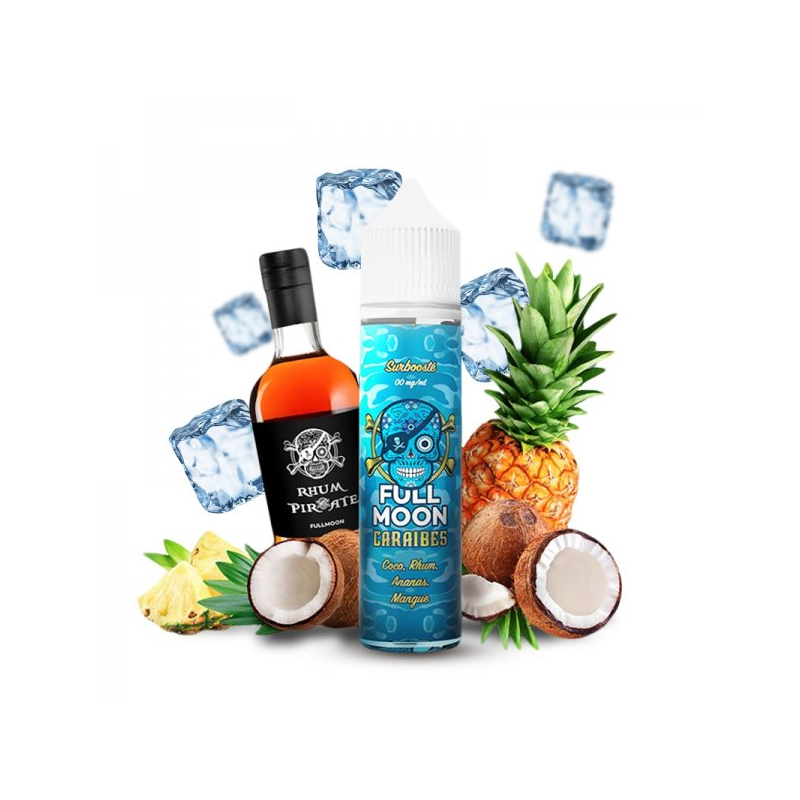 E-liquide Caraïbes 50ml Pirates by Full Moon | Ananas Rhum Coco