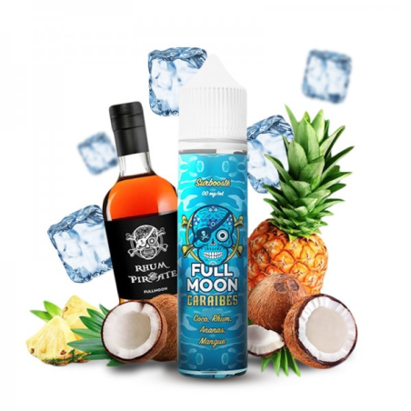 E-liquide Caraïbes 50ml Pirates by Full Moon | Ananas Rhum Coco