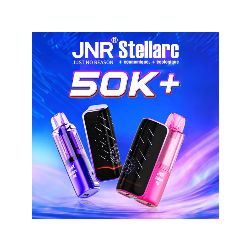 JNR Stellarc 50k + 3 E-liquides | Kit Vape 50000 Puffs - 2%